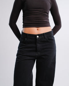Staple Jeans — Black — Waist and pocket detail