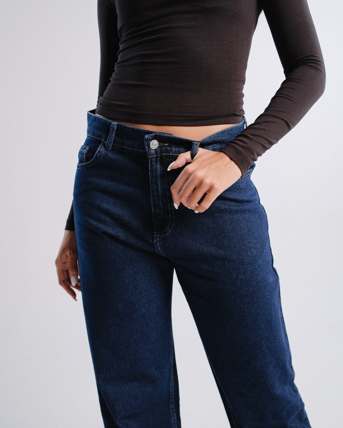 Staple Jeans — Dark Wash — Pocket and label detail