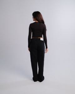 Studded Jeans — Black — Back view